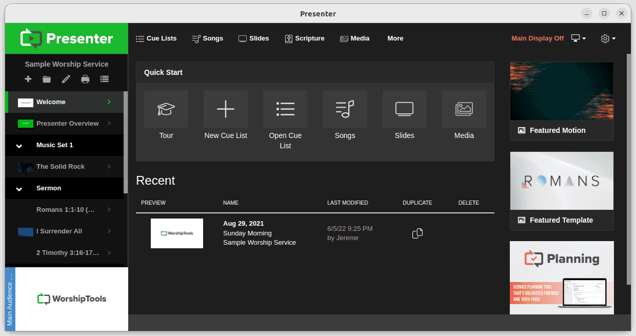 Presenter by WorshipTools